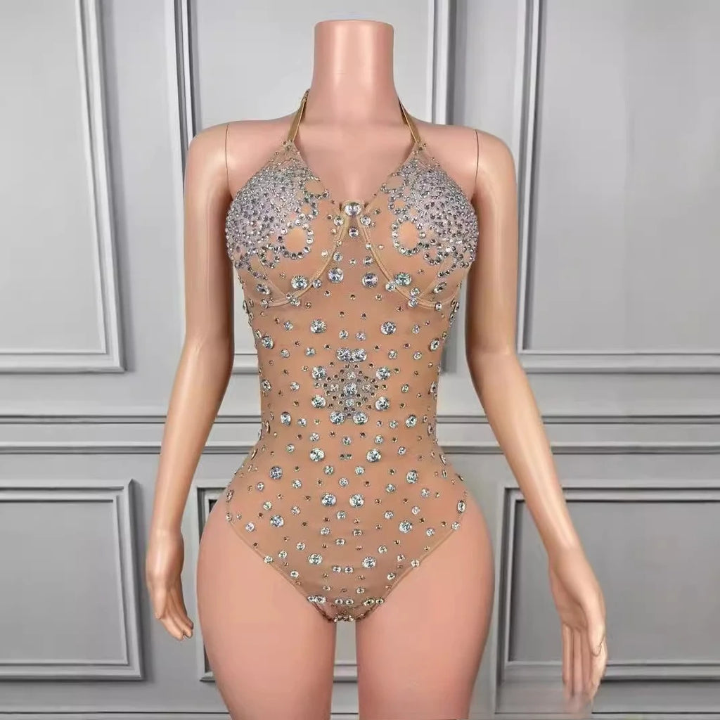 Sexy Seaside Surf Vacation Exquisite Rhinestone Bikini Spa Party Split Two-piece Spice Girl Swimsuit Vestidos De Noche Elegantes