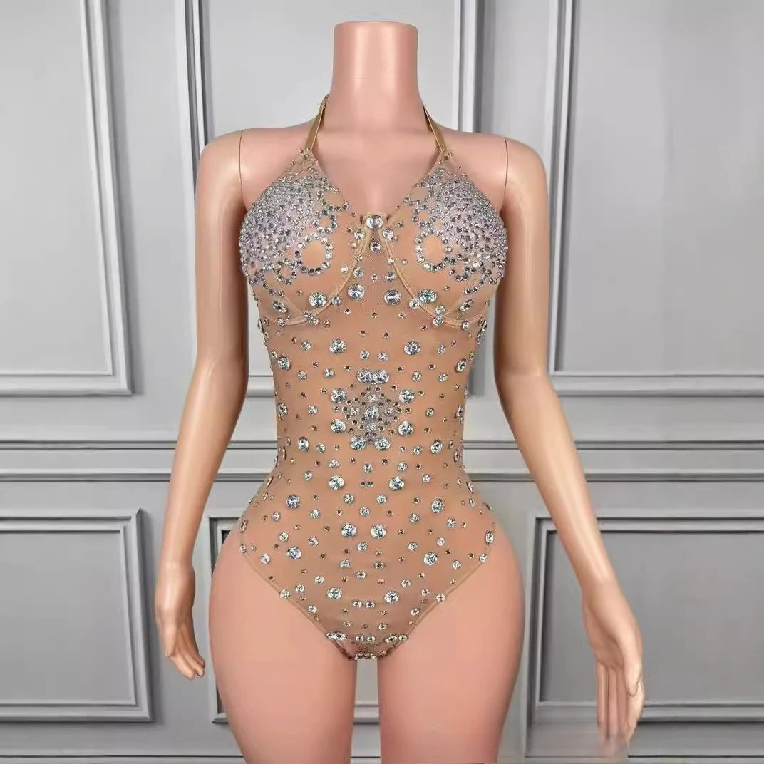 Sexy Seaside Surf Vacation Exquisite Rhinestone Bikini Spa Party Split Two-piece Spice Girl Swimsuit Vestidos De Noche Elegantes